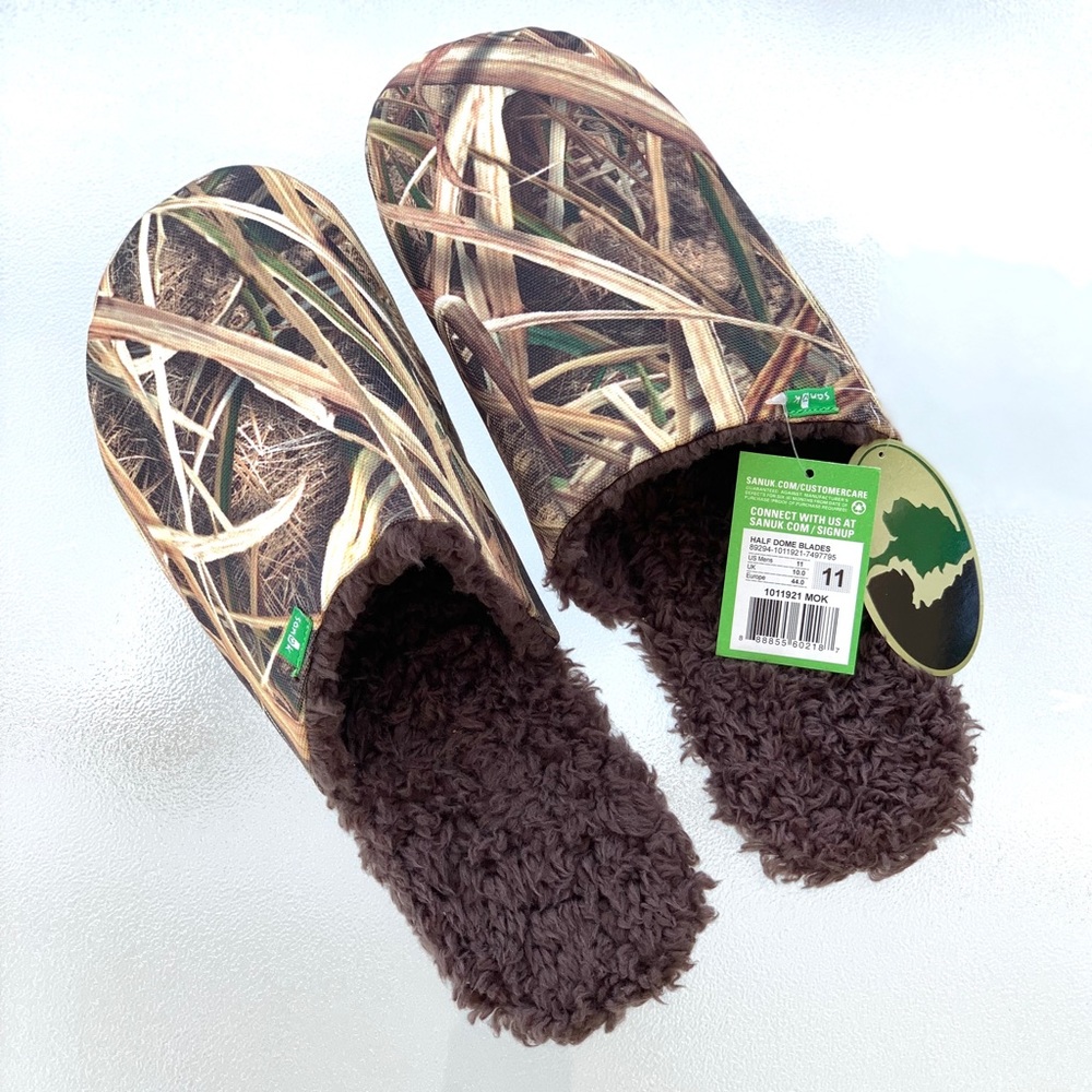 Sanuk® Half Dome Blades Mossy Oak Slippers ~ Men’s 11